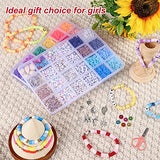 QUEFE 6300pcs 32 Colors Clay Beads, Bracelet Making Kit for Girls, 6mm Heishi Beads for Jewelry Making