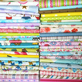 Misscrafts 50pcs 8" x 8" (20cm x 20cm) Top Cotton Craft Fabric Bundle Squares Patchwork DIY