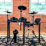 Alesis Nitro Mesh Kit – Eight Piece Mesh Electronic Drum Set With 385 Sounds + Numark HF125 – Portable Headphones With Closed Back Design for Superior Isolation