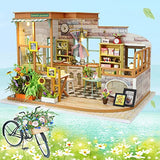 GuDoQi DIY Miniature Dollhouse Kit, Tiny House kit with Dust Cover and Furniture, Miniature House Kit 1:24 Scale, Great Handmade Crafts Gift for Father's Day Birthday, Romantic House