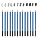 KONIBN 36pcs Drawing and Sketching Pencil Set Professional Drawing Kit in Zipper Carry Case, Sketch Pencils Set Includes Graphite Charcoal Sticks Tool Sketch book, Art Supplies for Adults Kids