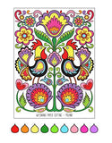 Folk Art Coloring Book (Design Originals) (Coloring Is Fun)