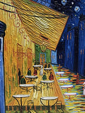 YaSheng Art - Cafe Van Gogh Famous Oil Paintings Reproduction Artwork Modern hand-painted Art Pictures Home Living Room Bedroom Office Decor Canvas Wall Art Painting 20x24inch