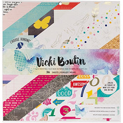 American Crafts 376974 Vicki Boutin Paper Pad, 12" x 12" (36 Sheet)