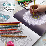 Colored Pencils with Adult Coloring book- Colored Pencils for Adult Coloring 50 Count | Coloring Books with Coloring Pencils. Premium Artist Coloring Pencils with coloring books for adults relaxation.