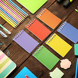 18 Pieces Spiral Small Notebooks Mini Notebooks Bulk Notepads Party Favors for Kids Rainbow Colored Top Bound Memo Books for Note Taking, Boys Girls Adults, Office School Supplies 2.2 x 3.5 Inch