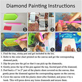 SUNKOO Diamond Painting Kits Unicorn Paint with Diamonds Kit Full Drill Unicorn Diamonds Art Kit for Kids Adults,12×16 inches Rainbow Unicorn