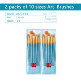 Artecho Miniature Paint Brushes Set, Detail Art Brushes for All Levels and Purpose Watercolor Oil Acrylic Gouache Painting, Premium Nylon Hairs