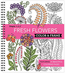 Color & Frame Coloring Book - Fresh Flowers