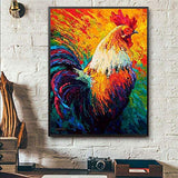 Rooster Diamond Painting Kits - PigPigBoss 5D Full Drill Diamond Embroidery Dots Kits - Rooster Diamond Painting by Numbers for Adult Arts Crafts (11.8 x 15.7 inches)