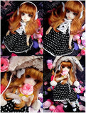 softgege (15-17cm) 1/6 BJD Doll SD Fur Wig Dollfie / Peru's Brown Long Wavy Hair / FD14