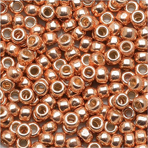 Toho Round Seed Beads 8/0#PF551 - Permanent Finish Galvanized Rose Gold (8g)