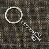 DIY Men 22x17mm libra scales of justice Pendants Keychain Jewelry Car Key Chain Ring Holder