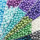 TOAOB 1100pcs 4mm Glass Pearl Beads Round Multi colors Loose Beads for Handmade