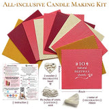 Beeswax Candle Making Kit - All-Inclusive Craft DIY Kits for Adults Women - Natural A Grade Beeswax Sheets Honey Candles Maker Full Bees Wax Candle-Making Kits for Adult 10 Sheets 8x8 in Decor Wick