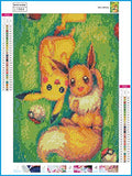 DIY 5D Diamond Painting Kits for Adults,Full Drill Embroidery Paint with Diamond for Home Wall Decor （Pikachu 12X16 Inch)