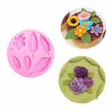 4 Pcs Flower Candy Molds Chocolate Molds Polymer Clay molds Soap Crafting Projects and Cake Decoration