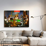 wall26 - Pokers Dogs by C. M. Coolidge - Canvas Art Wall Decor - 32"x48"