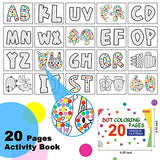 Dot Markers, 30 Colors Washable Dot Markers for Toddlers with Free Activity Book, Bingo Daubers Supplies for Kids Preschool Children, Non Toxic Water-Based Dot Art Markers by Shuttle Art