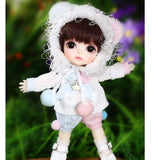 1/8 Bjd Doll Sd Doll 16cm 6.2 Inches Simulation Doll Toy Full Set -with Clothes, Wig, Shoes, Birthday Children's Day, B