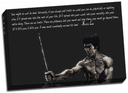 Panther Print Bruce Lee Canvas Inspiration Qoute 2 Print Poster Large 30X20 Inches A1