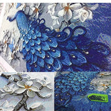 TOCARE DIY 5D Large Diamond Painting Kits for Adults 45x75CM/18x30 Inch Full Diamond Lucky Bird Peacock Animal Embroidery Dotz Diamond Art Craft Home Wall Art Decor Present for Family
