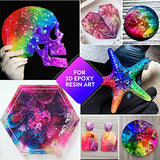 Alcohol Ink Set Resin Dye - Vibrant High Concentrated Alcohol-Based Ink, Epoxy Resin Paint Color Pigment Fast-Drying Permanent for Resin Petri Dish Tumbler Cup Making Coaster Painting (20x10ml/0.35oz)