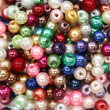 TOAOB 200pcs 4mm Tiny Satin Luster Glass Pearl Beads Round Loose Beads Wholesale Multi Color for