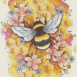 DIY 5D Diamond Painting by Number Kits,Full Crystal Rhinestone Diamond Embroidery Paintings Arts Wall Decor Bee Licking On Honey 11.8x11.8Inches