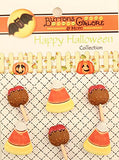 Buttons Galore HHGROUP Happy Halloween Buttons - Set of 6 Cards