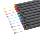 Fineliner Color Pen Set 0.38mm Nib Sizes Comic Gel Point Pen,Professional Sketching Drawing Inking Pens 10 Pack for Coloring Book,Bullet Journaling and Note Taking, Artist Pens