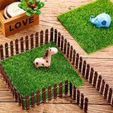 Pangda Artificial Garden Grass, Life-Like Fairy Artificial Grass Lawn 6 x 6 Inches Miniature Ornament Garden Dollhouse DIY Grass(4 Packs)