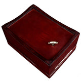 Ikee Design Wooden Glossy Rosewood Musical Jewelry Box with Fold-up 4x6 Photo Frame