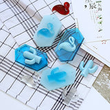 FineInno 8pcs Resin Molds Pendants Molds Jewelry Making Casting Resin Silicone Mold with Holes for Epoxy Resin Polymer Clay Crafting
