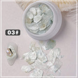 6 Boxs Nail Art Glitters Sequins Irregular Natural 3D Mica Marble Sheet Nail Art Supplies Metallic Shining Flakes Nail Sticker Jewelry Designs for Acrylic Nails Decorations