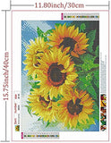 Sunflower Diamond Painting Kits for Adults 5D DIY Full Drill Diamond Art, Diamond Dotz, Cross Stitch Embroidery Crystal Rhinestone Arts Craft Great Gift for Family or Friends(16x12in)