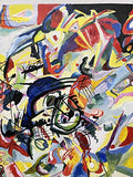 AMANUO Kandinsky Hand Painted Oil Paintings 60X40 Abstract Canvas Wall Art Rolled Up 150X100 cm - Composition 7 1913