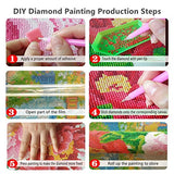 Diamond Painting Kits for Adults 5D DIY Full Drill Crystal Rhinestone Embroidery Cross Stitch Arts Craft Canvas Wall Decor (Cat Girl)