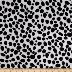 Animal Print Soft Fur Dalmation Black/White Fabric