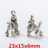 28pcs Mixed Tibetan Silver Plated Animals Dogs Charms Pendants Jewelry Making DIY Charm Handmade Crafts(Dog Charms)