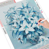 Treat Me Diamond Painting Kits for Adults Full Drill Square Rhinestone Arts Flower Pattern for Home Wall Decor, 60x90cm/23.6x35.4in