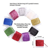 SOOQOO 87 Pack Embroidery Floss Supplies Kits, 50 Colors Cross Stitch Threads and 37 Embroidery Kits with Organizer Storage Box