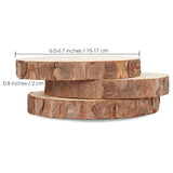 5 Pcs / 6.0-6.7 Inches Unfinished Wood Slices, FUHAIEEC Natural Wood Round Rustic Pine Wood Slice for Arts, Crafts, Coasters and House Ornaments