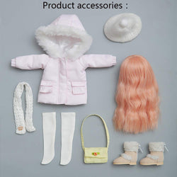 Children's Creative Toys BJD Dolls, 1/6 SD Doll 10 Inch 19 Ball Jointed Doll DIY Toys with Clothes+ Makeup + Wig + Shoes Surprise Gift