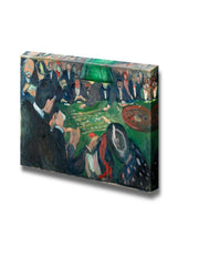 wall26 - at The Roulette Table in Monte Carlo by Edvard Munch - Canvas Print Wall Art Famous Painting Reproduction - 24" x 36"