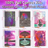 Hha&Ptj Diamond Painting Kits for Adults, Diamond Art for Beginners, Kids DIY Paint with Round Diamonds Dots, Relaxing 5D Full Drill Arts & Crafts for Wall Decor, Gifts 6 Packs(12x16in)