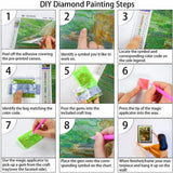 RAAM REFINED Christmas Diamond Painting, Diamond Painting Kits,Flower Scenery Kits, Crystal Rhinestone Diamond Embroidery Paintings Pictures Arts Craft for Home Wall Decor Adults and Kids
