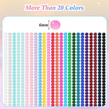 Glass Beads for Jewelry Making Glass Round Beads Bulk 25 Colors Glass Loose Beads Imitative Jade Beads Strand Spacer Beads for Bracelet, Earring, Necklace, Making, DIY Craft (6 mm (3500 Pcs))