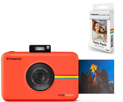 Polaroid Snap Touch Instant Digital Camera (Red) with 20 Sheets Zink Paper.