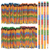 200 Pieces Building Block Wood Pencils Colorful Round Pencils with Top Erasers Kids Birthday Goody Bag Bulk Filler for Exams, School, Office, Sketching and Learning Activities (200)